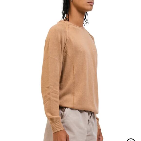 Rose In Good Faith Rugby Knit Sweater in Camel - Picture 10 of 11